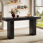 70.9" Bar Table, Counter Height Pub Table with Sturdy Pedestal Base