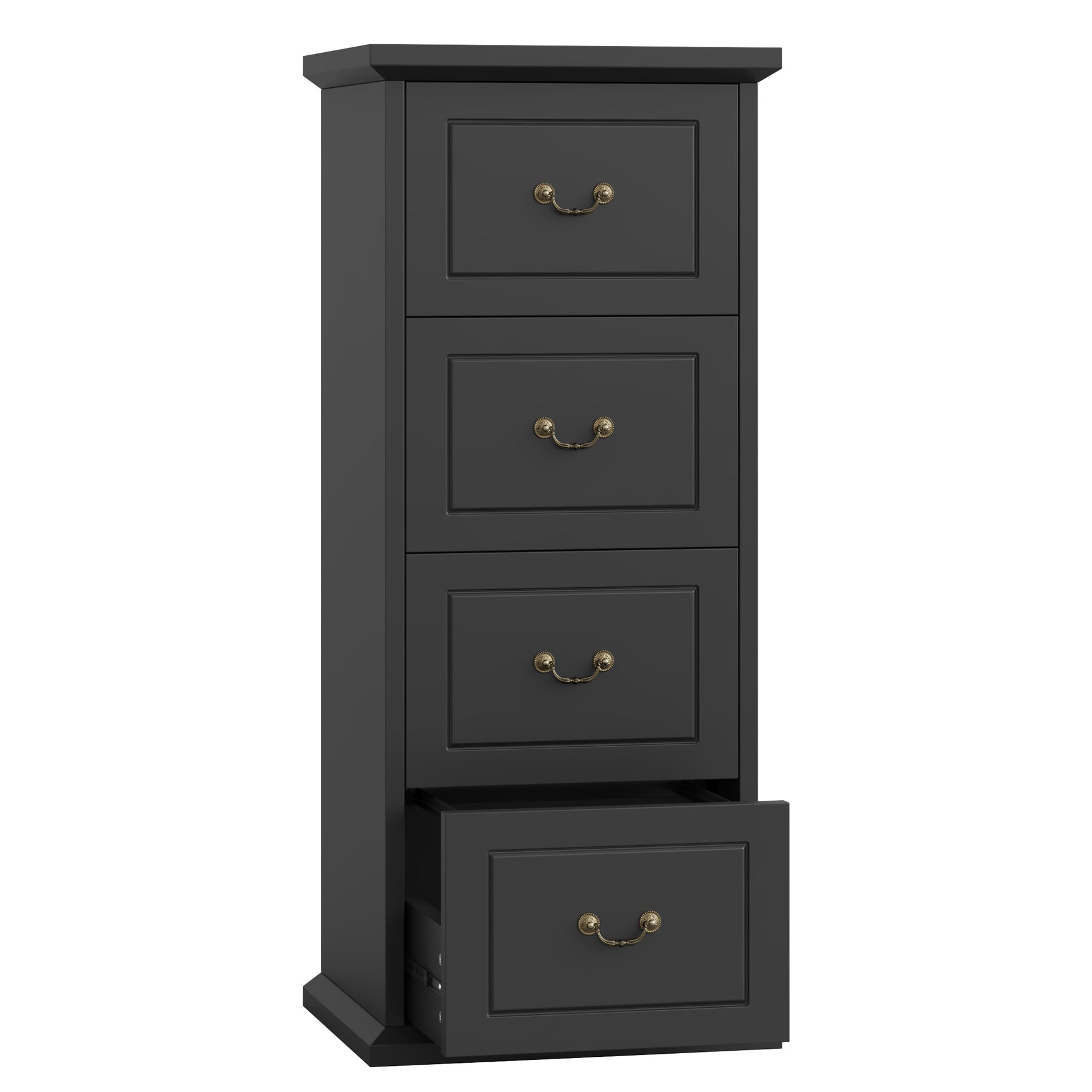 4-Drawer File Cabinet, Vertical Storage Filing Cabinet for A4 /Letter Size