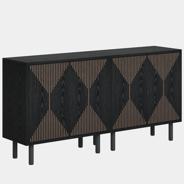 Modern Sideboard Buffet, 59" Wood Storage Cabinet with Doors