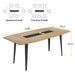 6FT / 8FT Conference Table, Modern Boat Shaped Meeting Table Tribesigns