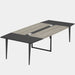 6FT / 8FT Conference Table, Modern Boat Shaped Meeting Table Tribesigns