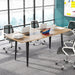 6FT / 8FT Conference Table, Modern Boat Shaped Meeting Table Tribesigns