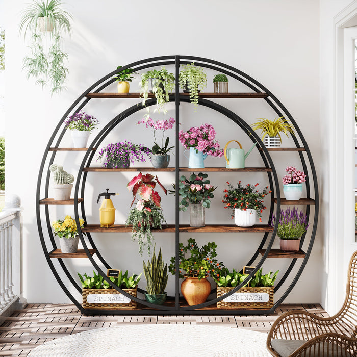 7-Tier Plant Stand, Round Plant Rack Flower Display Stand Tribesigns