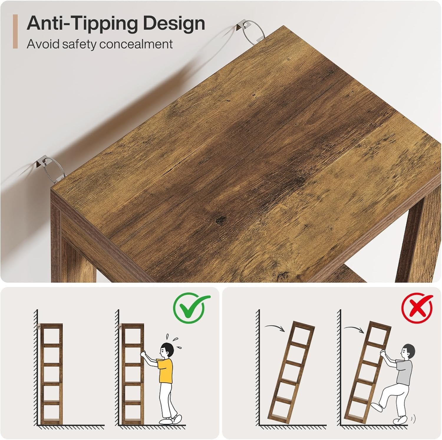 70.86" Bookshelf, 6-Tier Narrow Bookcase Corner Shelf Storage Racks for Home Office