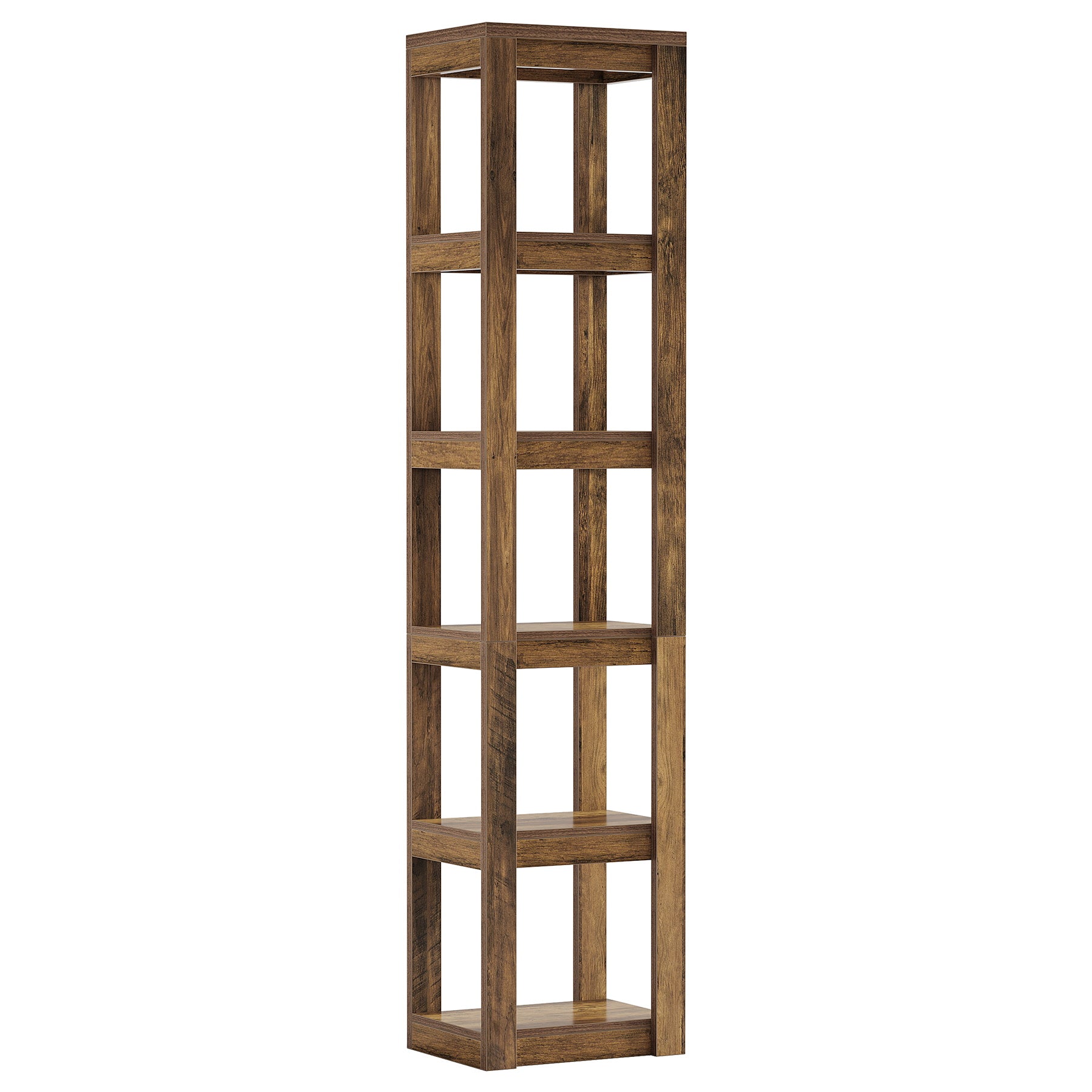 70.86" Bookshelf, 6-Tier Narrow Bookcase Corner Shelf Storage Racks for Home Office