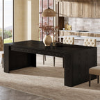 70.87" Dining Table, Rectangular Kitchen Table with Sturdy Frame for 6-8