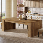 70.87" Dining Table, Rectangular Kitchen Table with Sturdy Frame for 6-8