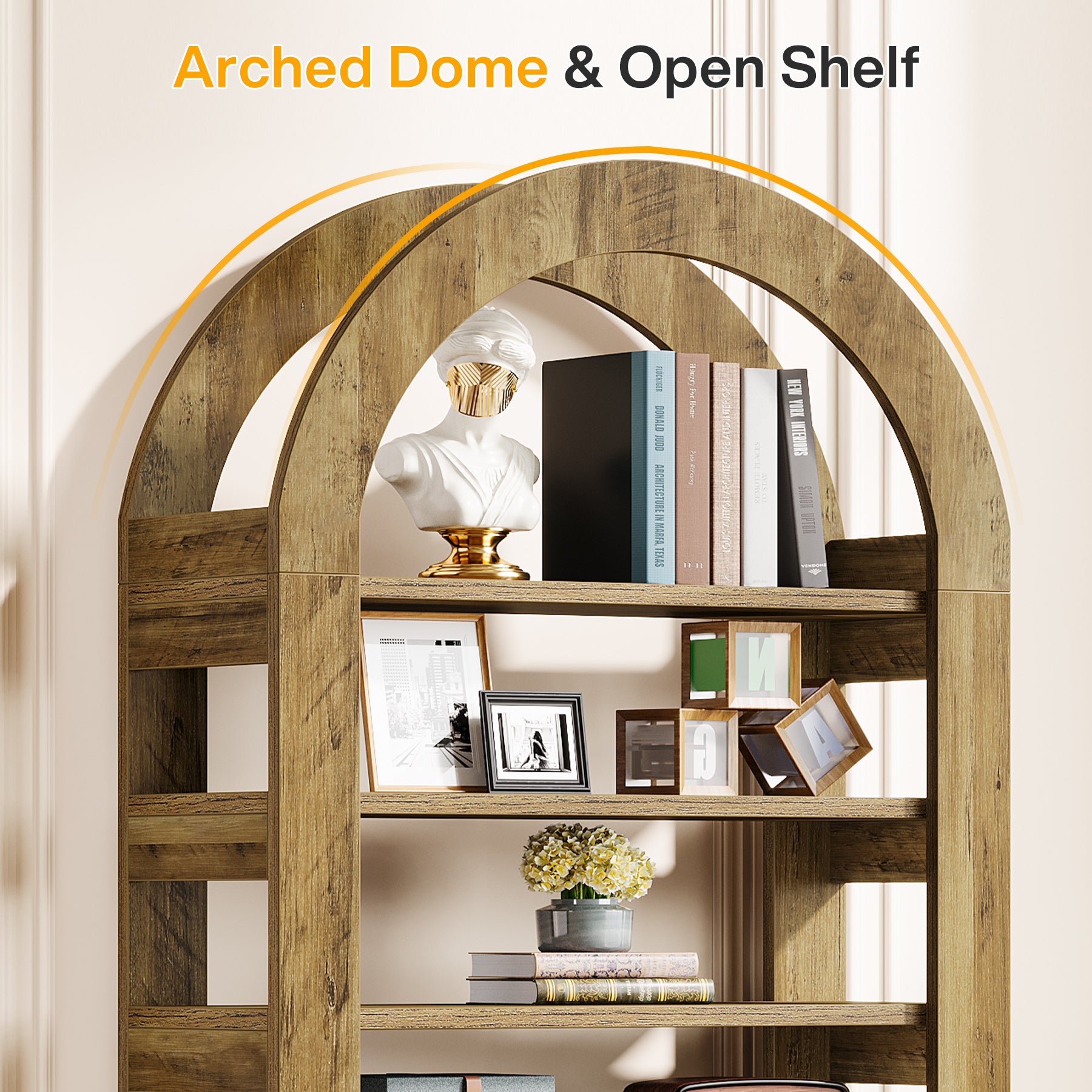 70.9" Bookshelf, 8-Tier Modern Bookcase Storage Display Shelf