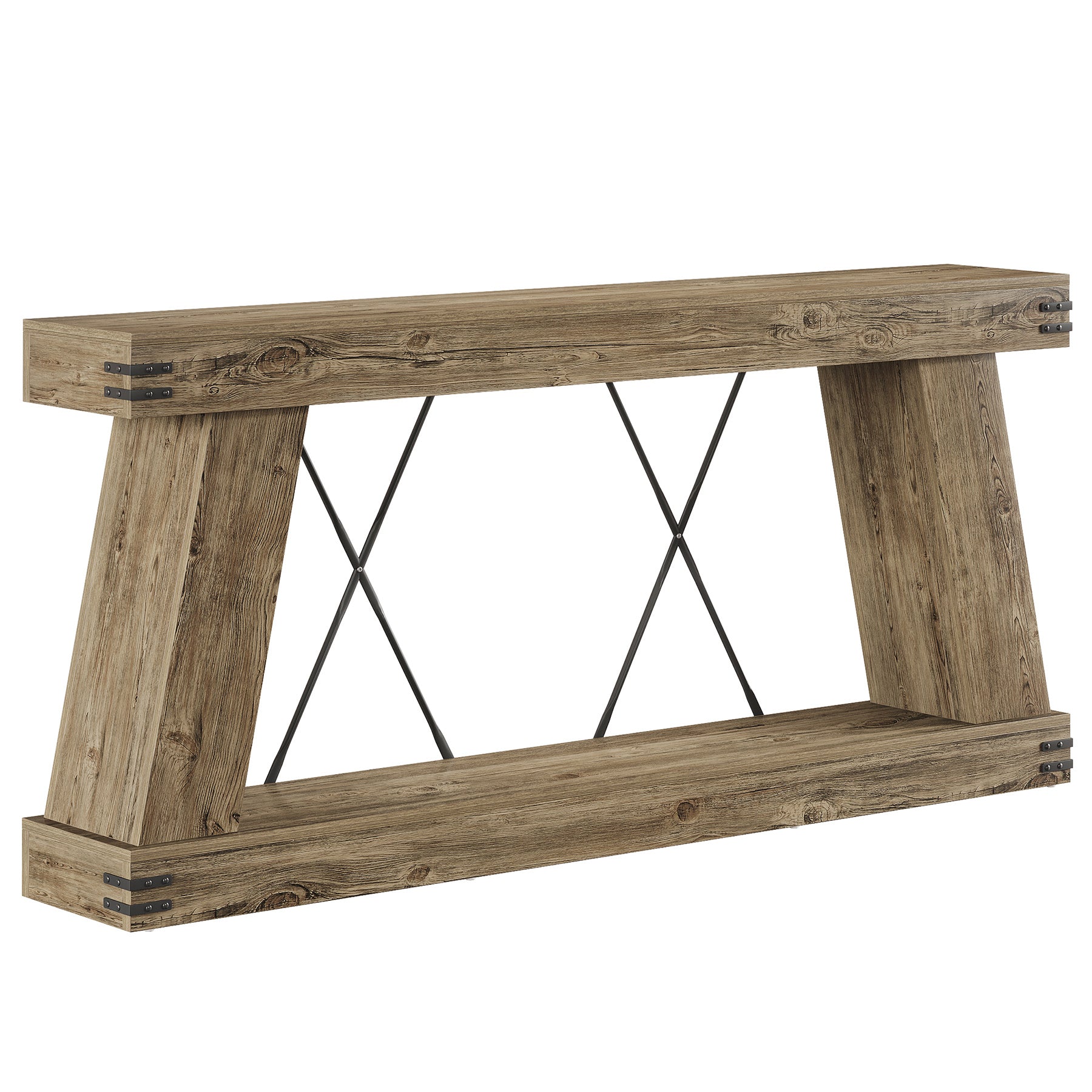 70.9" Console Table, Farmhouse Sofa Entryway Table with Sturdy Base