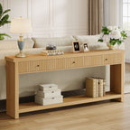 70.9" Console Table, Long Wood Sofa Table with 3 Drawers