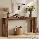 70.9" Console Table, Solid Wood Long Sofa Table for Entryway 3