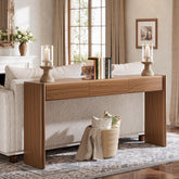 70.9" Console Table, Wooden Sofa Entryway Table with 3 Drawers 3