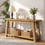 70.9" Solid Wood Console Table, Farmhouse Entryway Table for Living Room
