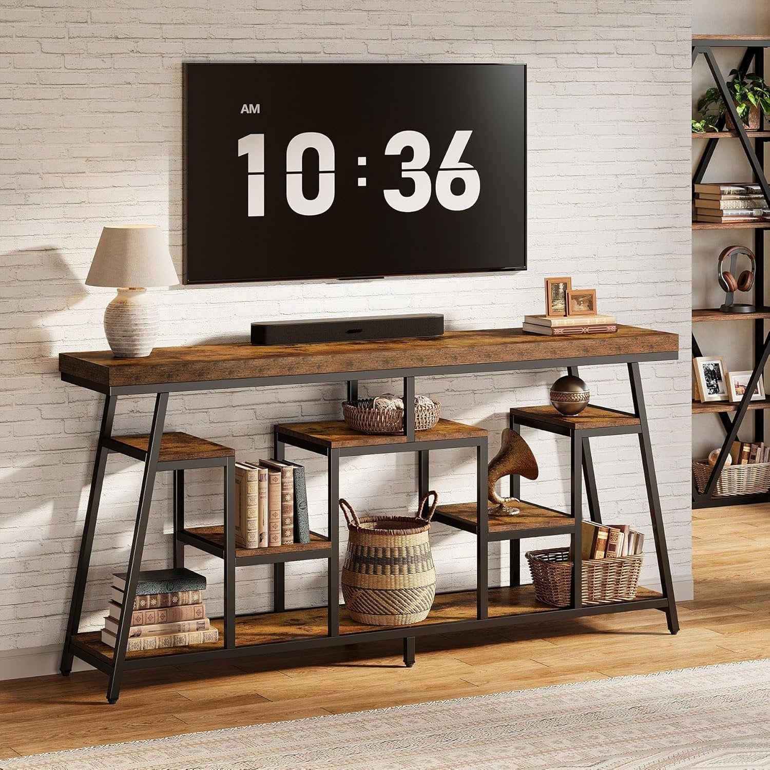 70.9" TV Stand, Media Console Entertainment Center with Storage Shelves