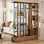 70.9" Wall Room Divider, Freestanding Wall Partition#Color_Brown