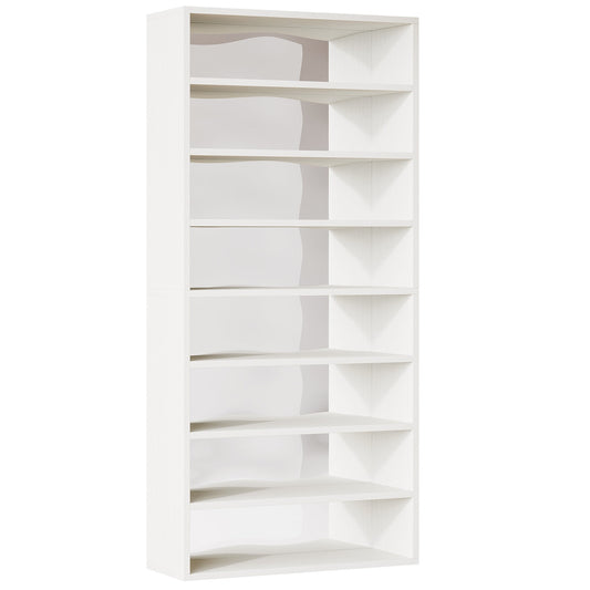 70.8" Bookcase, Freestanding 9 - Tier Bookshelf Etagere Display Shelves Tribesigns