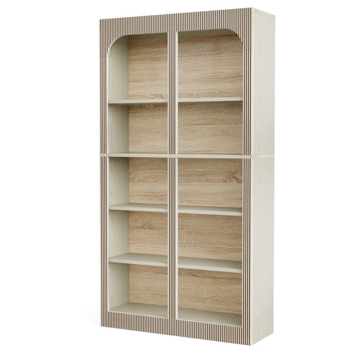 70.8" Bookshelf, 5 - Tier Cube Bookcase Display Shelf with Storage Tribesigns