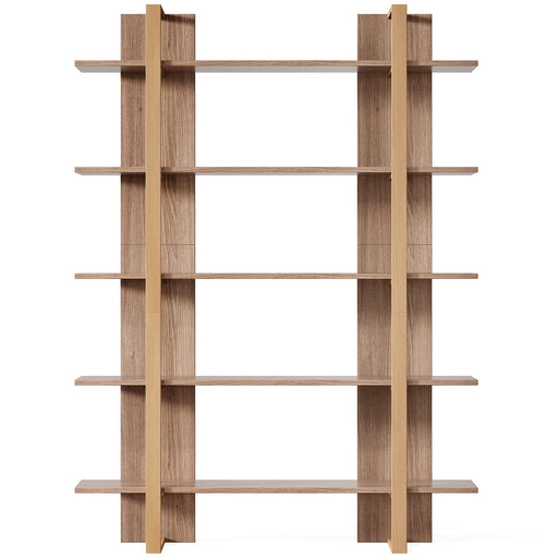 70.8" Bookshelf, 5 - Tier Etagere Bookcase Display Shelf Tribesigns