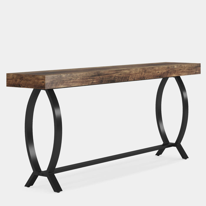 70.8" Console Table, Farmhouse Sofa Table Narrow Entryway Table Tribesigns