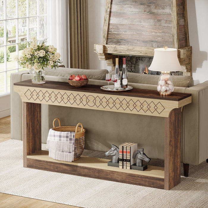 70.8“ Console Table, Narrow Sofa Accent Table Hallway Table Tribesigns