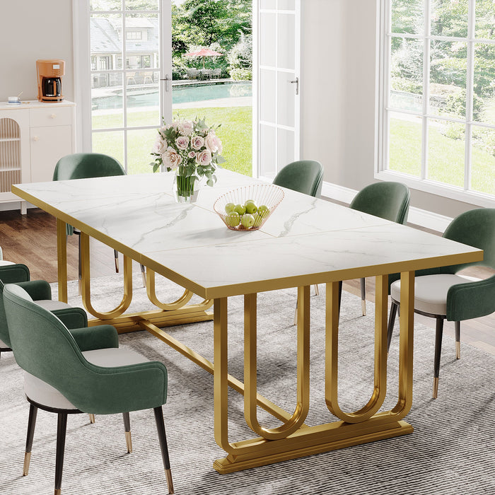 70.8" Dining Table, Modern Rectangle Kitchen Table for 6 - 8 Tribesigns