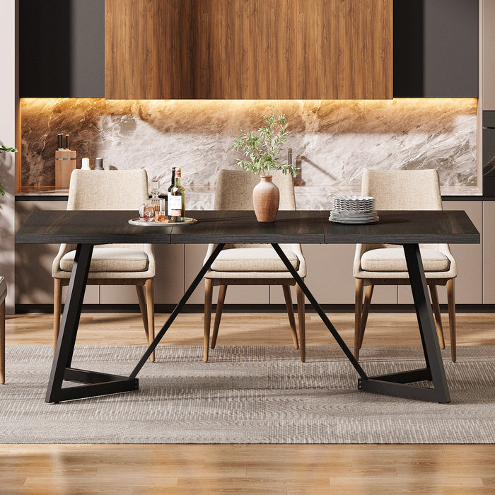 70.8" Dining Table, Modern Rectangular Kitchen Table for 6 - 8 Tribesigns