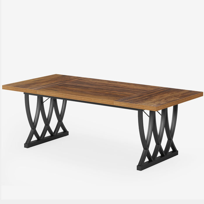 70.8" Dining Table, Wood Kitchen Table Dinner Table for 6 - 8 People Tribesigns