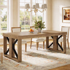 70.8" Dining Table, Wooden Kitchen Dinner Table for 6 - 8 People Tribesigns
