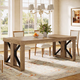 70.8" Dining Table, Wooden Kitchen Dinner Table for 6 - 8 People Tribesigns 3