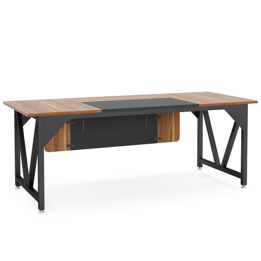 70.8" Executive Desk, Modern Large Computer Desk Study Writing Desk Tribesigns