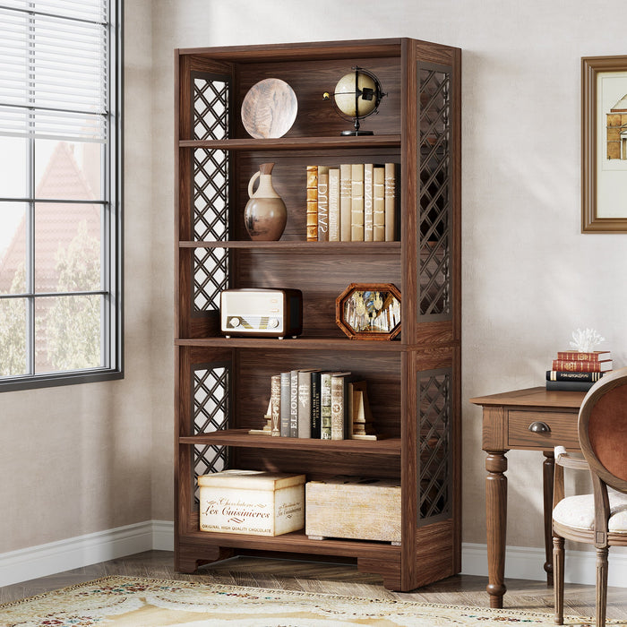 70.8" Freestanding Bookshelf, 6 - Tier Bookcase Display Rack Storage Shelves Tribesigns