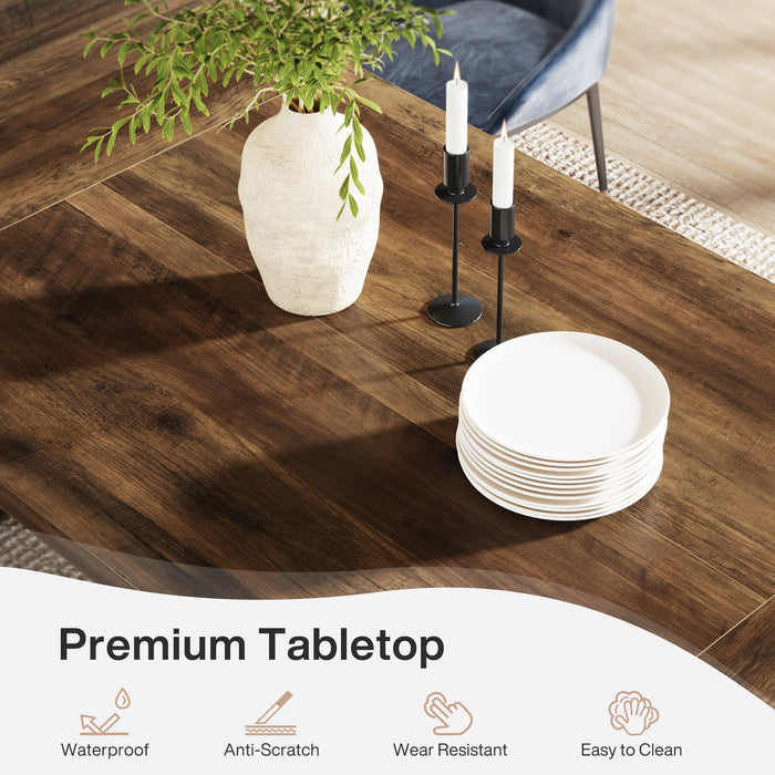 70.8-Inch Dining Table, Wood Farmhouse Kitchen Table for 4-6 Tribesigns
