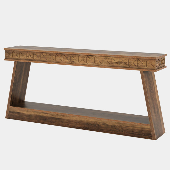 70.8" Sofa Table, Farmhouse Console Table Entryway Table with Storage Tribesigns