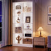 70.8" Wood Bookshelf, Modern Bookcase 5 - Tier Display Shelf with LED Lights Tribesigns
