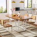 70.87" Oval Dining Table Kitchen Table with Metal Legs Tribesigns