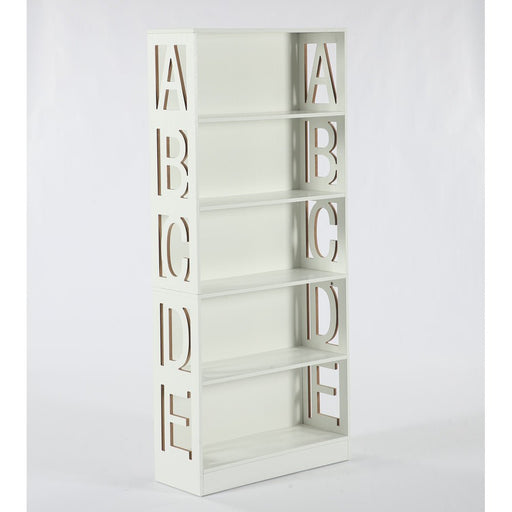 70.9" Bookshelf, Modern Bookcase Display Shelf with Creative Hollow Alphabet Tribesigns