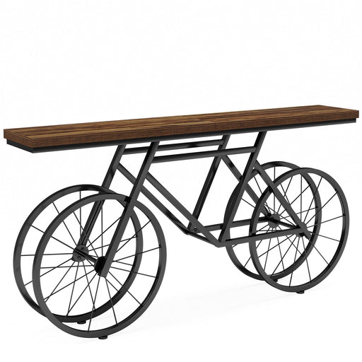 70.9" Console Table, Extra Long Sofa Table with Bicycle Base Tribesigns