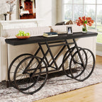 70.9" Console Table, Extra Long Sofa Table with Bicycle Base Tribesigns