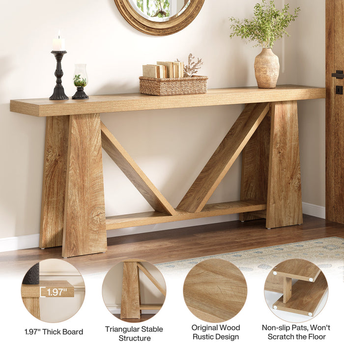 70.9" Console Table, Farmhouse Entryway Table Sofa Table Tribesigns