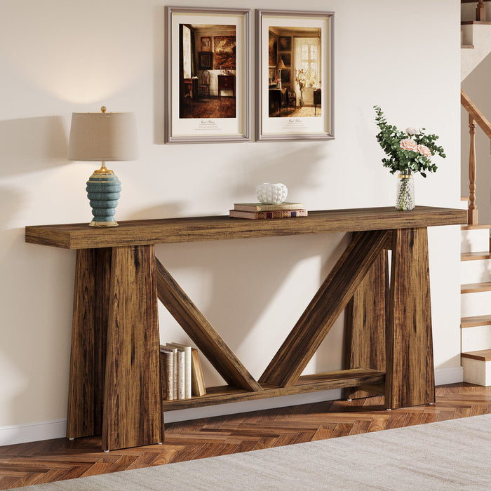 70.9" Console Table, Farmhouse Entryway Table Sofa Table Tribesigns