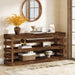 70.9" Console Table, Farmhouse Entryway Table Sofa Table with 3 - Tier Shelf Tribesigns