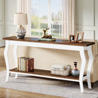 70.9" Console Table, Vintage Sofa Table with 2 - Tier Storage Tribesigns