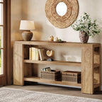 70.9" Console Table, Wooden 3 - Tier Sofa Foyer Table Tribesigns