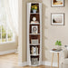 70.9" Corner Bookshelf, 6 - Tier Bookcase Display Shelves with Storage Tribesigns