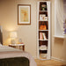 70.9" Corner Bookshelf, 6 - Tier Bookcase Display Shelves with Storage Tribesigns
