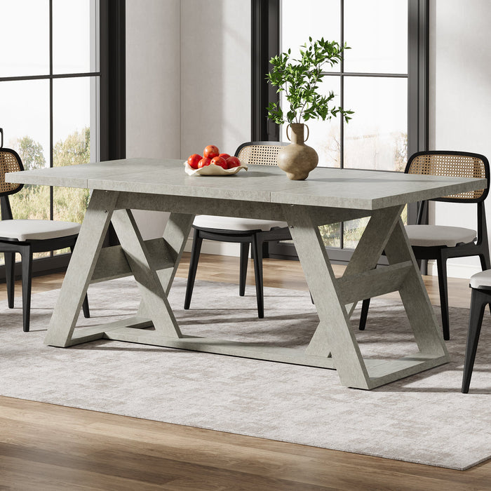 70.9" Dining Table, Farmhouse Kitchen Table for 6 - 8 People Tribesigns