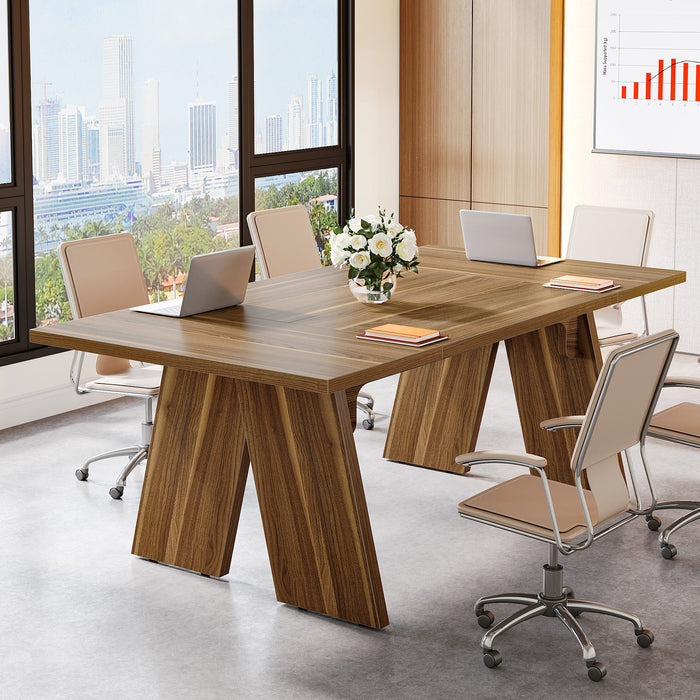 70.9" Executive Desk, Wood 6FT Conference Table Meeting Table Computer Desk Tribesigns