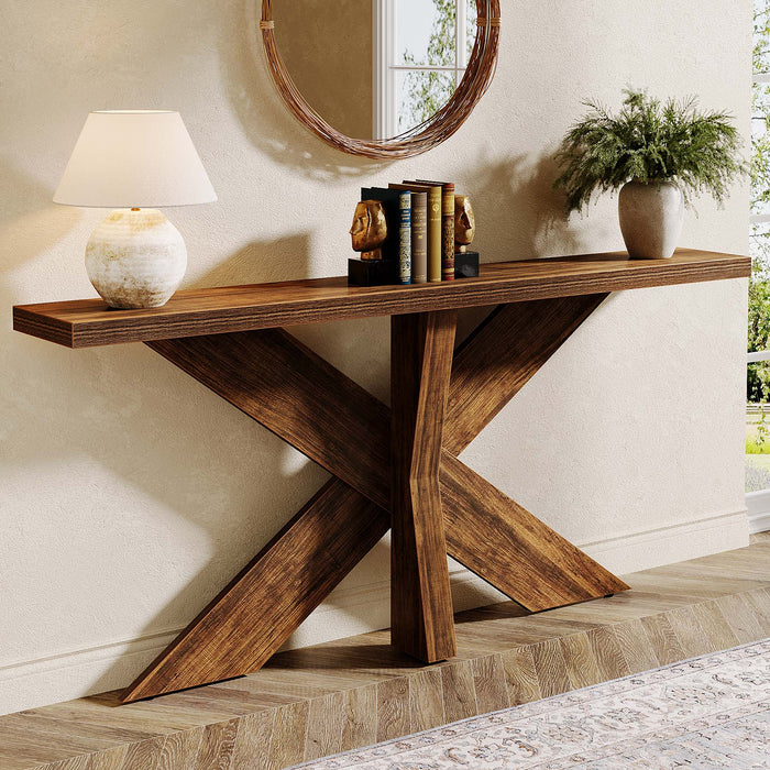 70.9" Farmhouse Console Table, Wood Sofa Hallway Table Tribesigns