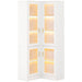 70.9" L - Shaped Bookshelf, 5 - Tier Bookcase with LED Light and 4 Acrylic Doors Tribesigns