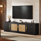 70.9" TV Stand, Mid Century Entertainment Center with 6 - Tier Storage Shelf Tribesigns